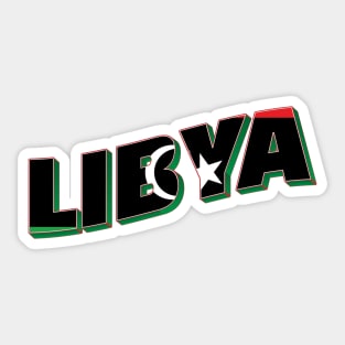 Libya Vintage style retro souvenir Sticker